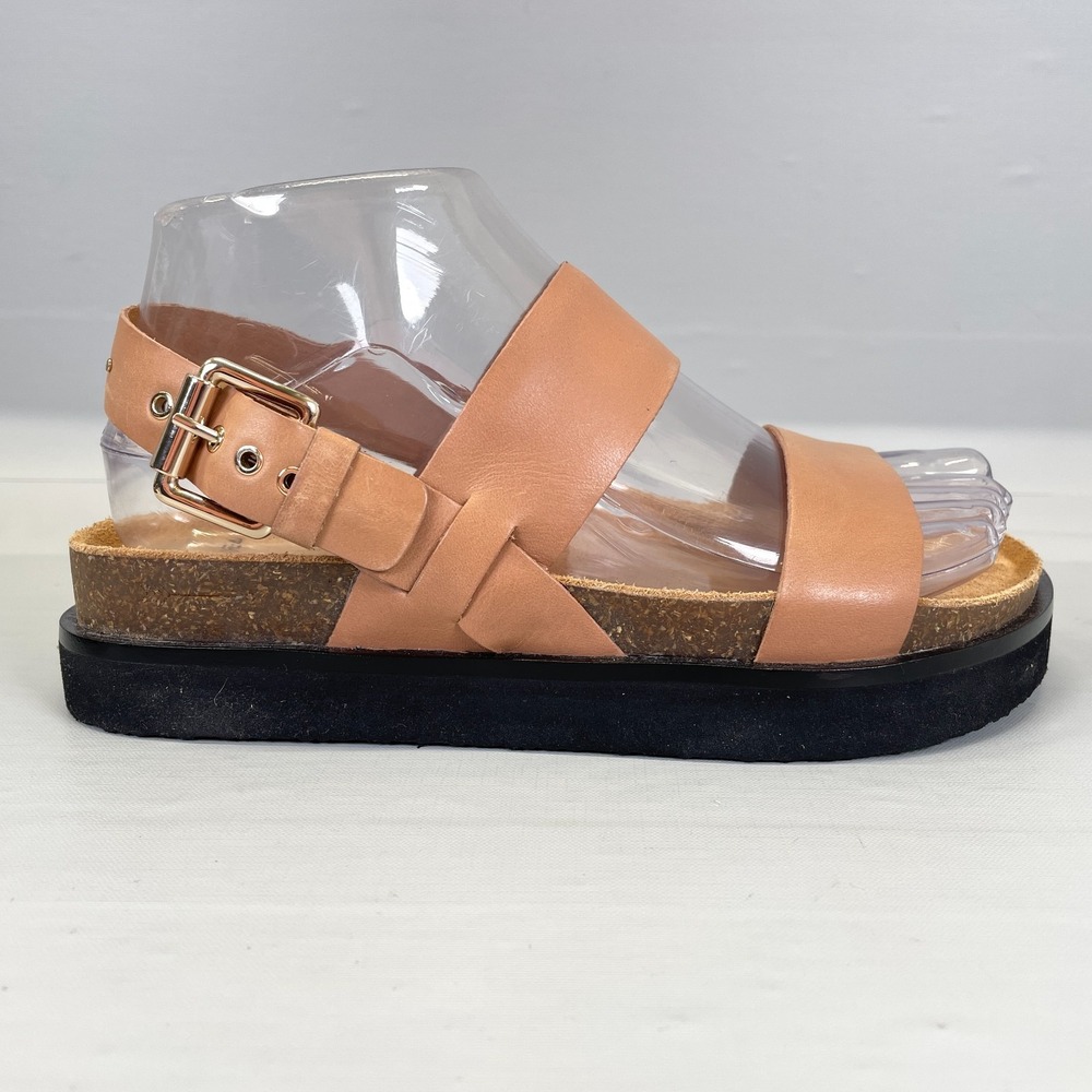 FRANKIE4 Hunter Sandals Womens Size 6 Brown Leather Comfort Ankle Strap Shoes